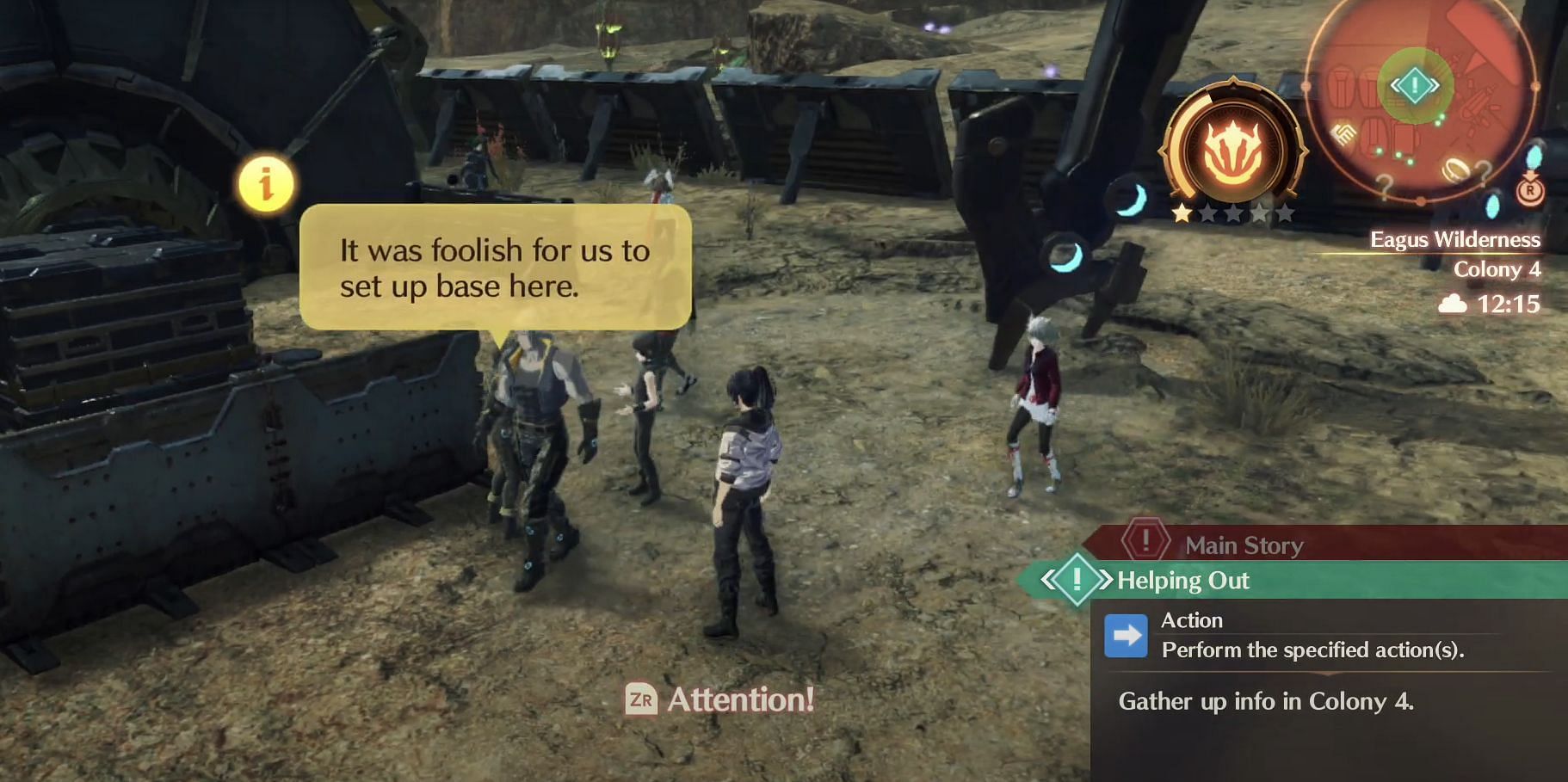 The Helping Out quest will grant access to information gathering (Image via Nintendo)